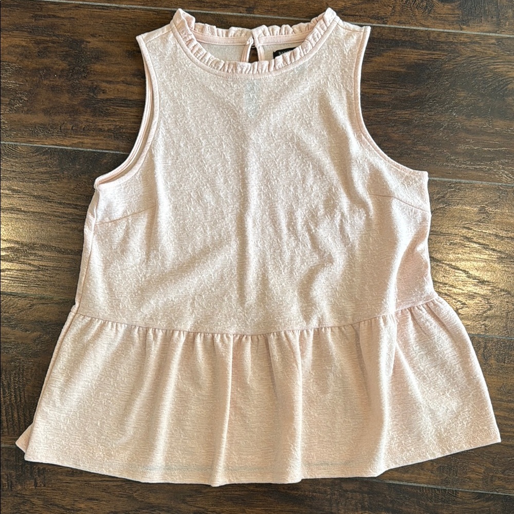 Banana Republic Light Pink Peplum Tank Top